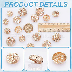 20Pcs 4 Styles Alloy Shank Buttons&nbsp;BUTT-NB0001-81
