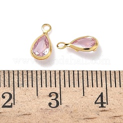 Brass with Cubic Zirconia Pendants&nbsp;KK-Z136-16G-02