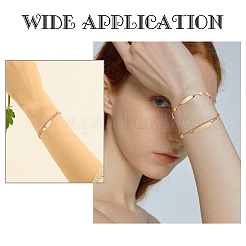 3Pcs 3 Style 304 Stainless Steel Oval Link Bracelets Set for Women&nbsp;BJEW-UN0001-24