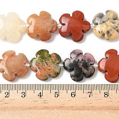 Mixed Natural Gemstone Flower Beads Strands&nbsp;G-L241A-07