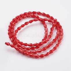 Imitation Jade Glass Beads Strands&nbsp;GLAA-A036-A12