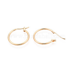 304 Stainless Steel Hoop Earrings&nbsp;EJEW-T048-25B-G