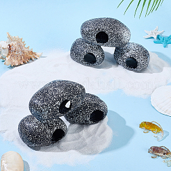 4Pcs 2 Bags Resin Aquarium Cave Stone Micro Landscape Scene Ornaments&nbsp;DJEW-GO0001-14