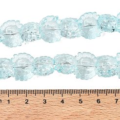 Electroplate Baking Paint Transparent Glass Beads Strands&nbsp;GL-CBA17FF-02K