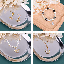 32Pcs 4 Style Alloy Rhinestone Pendants&nbsp;PALLOY-TA0002-30