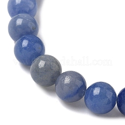 Natural Blue Aventurine Round Beads Stretch Bracelets for Men Women&nbsp;BJEW-JB11999