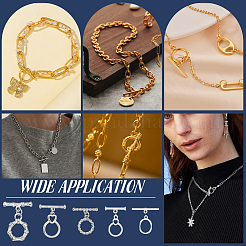 10 Sets 5 Styles Brass Toggle Clasps&nbsp;KK-PH0012-27