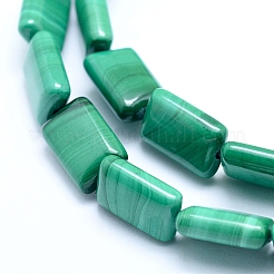 Natural Malachite Beads Strands&nbsp;G-D0011-03-8x12mm