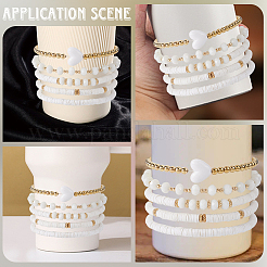 Polymer Clay & Crystal Beads Cup Chain&nbsp;AJEW-WH20072-36B