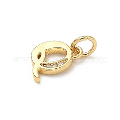 Brass Micro Pave Cubic Zirconia Charms&nbsp;KK-I382-03G-Q