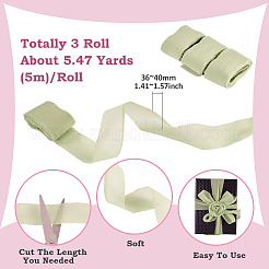 3 Rolls Frayed Polyester Ribbon&nbsp;OCOR-TA0002-97B