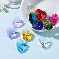 36Pcs 12 Colors Birthstone Charms Glass Pendants&nbsp;RGLA-ZZ0001-05-18mm