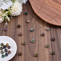25Pcs Natural Indian Agate European Beads&nbsp;G-HY0002-08