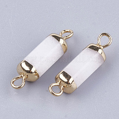 Electroplate Natural  White Jade  Links&nbsp;X-G-S344-01K