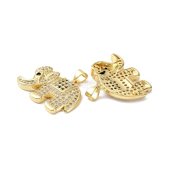 Brass Micro Pave Cubic Zirconia Pendant&nbsp;ZIRC-C021-19G