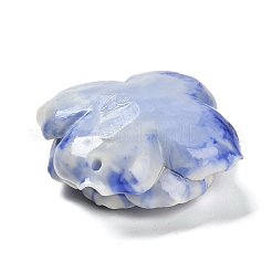 Synthetic Shell Dyed Carved Flower Connector Charms&nbsp;SHEL-D081-01C