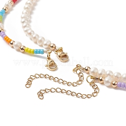2Pcs 2 Styles Alloy Enamel Tree & Star Pendant Necklaces Set&nbsp;NJEW-JN04186