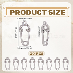 20Pcs Alloy with Rhinestone Pendants&nbsp;FIND-LP0004-33