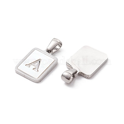 304 Stainless Steel Pave Shell Pendants&nbsp;STAS-G327-01P-A