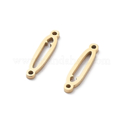 304 Stainless Steel Oval Connector Charms&nbsp;STAS-M111-04G