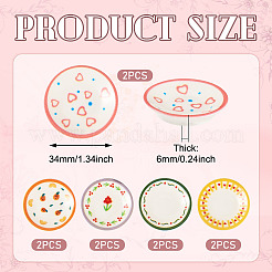 10Pcs 5 Colors Resin Dollhouse Dish&nbsp;AJEW-TA0003-39