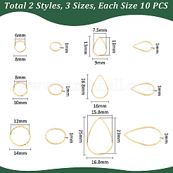 60Pcs 6 Styles Brass Linking Rings&nbsp;KK-UN0002-93