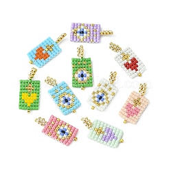 2Pcs 2 Style Handmade MIYUKI Japanese Seed Loom Pattern Seed Beads&nbsp;PALLOY-MZ00131