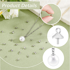 60Pcs 3 Styles Brass Cup Pearl Peg Bails Pin Pendants&nbsp;KK-BBC0028-88P