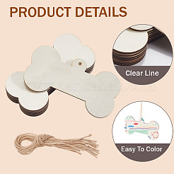 2 Styles Unfinished Blank Wooden Big Pendants Kit&nbsp;WOOD-CP0001-16