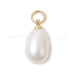 Natural Cultured Freshwater Pearl Rice Charms&nbsp;PALLOY-JF04976-01