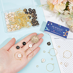 DIY Initial Letter A~Z Alphabet Brass Enamel Wine Glass Charm Rings Making Kit&nbsp;DIY-SC0024-58