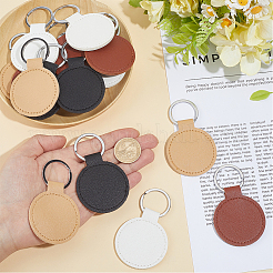 24Pcs 4 Styles PU Leather Keychains&nbsp;KEYC-SC0002-18