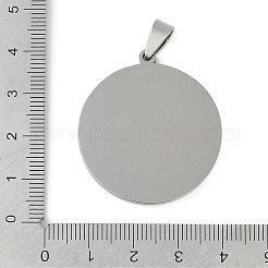 Non-Tarnish 201 Stainless Steel Pendant Cabochon Settings&nbsp;STAS-L279-009P