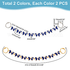 1 Set Alloy Enamel Butterfly with Evil Eye Link Shoe Decoration Chain&nbsp;FIND-NB0004-12