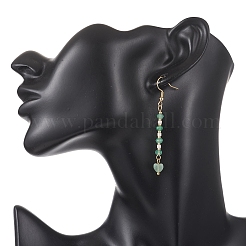 Heart 304 Stainless Steel & Glass Seed Beads Dangle Earrings&nbsp;EJEW-MZ00718