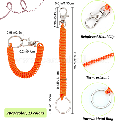 26Pcs 13 Colors Plastic Spring Rope for Mobile Phone Bag Accessories&nbsp;FIND-CP0001-61