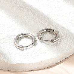 Tarnish Resistant 202 Stainless Steel Huggie Hoop Earrings&nbsp;EJEW-O087-06F-P