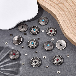 12 Sets 2 Styles Alloy Decorative Rivets&nbsp;BUTT-CP0001-07A