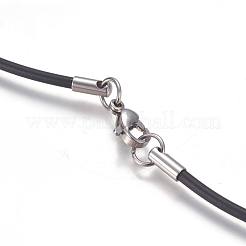 Rubber Cord Necklaces Making&nbsp;MAK-L023-01B