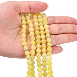 Natural Lemon Jade Beads Strands&nbsp;G-H1631-6MM