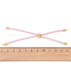 Adjustable Round Braided Microfiber Leather Cord Bracelet Making&nbsp;KK-CBAC260-01G-26