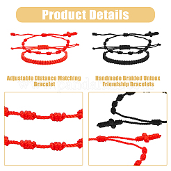 8Pcs 4 Style Nylon Braided Cord Bracelets Set&nbsp;BJEW-FI0001-52