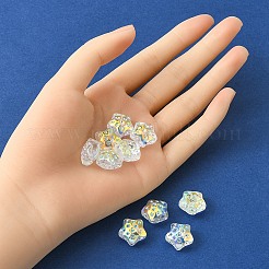 Transparent Electroplate Glass Beads&nbsp;GLAA-YW0003-19B