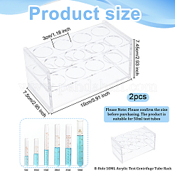 Rectangle Acrylic Test Centrifuge Tube Rack&nbsp;ODIS-WH0061-93