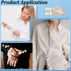 Alloy Rhinestone Cufflinks&nbsp;FIND-WH0111-882B
