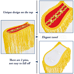 1 Pair Detachable Cloth Tassel Epaulettes&nbsp;AJEW-FH0006-44A