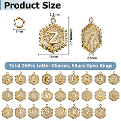 26Pcs Brass Pendants&nbsp;KK-HS0015-82