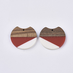 Two Tone Resin & Walnut Wood Pendants&nbsp;RESI-Q210-011A-B03