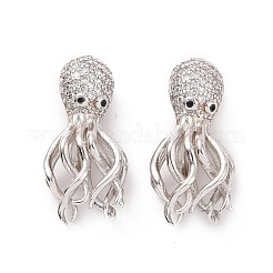 Eco-friendly Rack Plating Brass Micro Pave Cubic Zirconia Beads&nbsp;KK-F843-31P