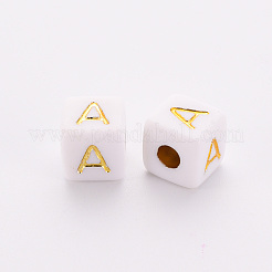 Opaque White Acrylic European Beads&nbsp;OPDL-Q134-001